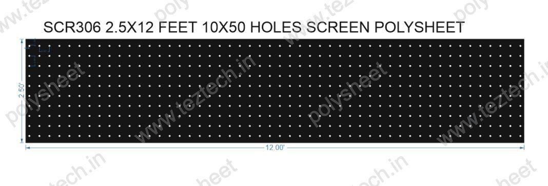 SCR306	2.5X12 FEET 10X50 HOLES SCREEN TOTAL HOLES=500
