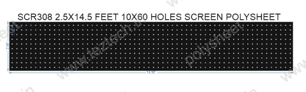 SCR308	2.5X14.5 FEET 10X60 HOLES SCREEN TOTAL HOLES=600