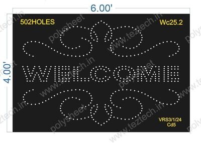 WC25.2 WELCOME SHEET 4X6 FT 502HOLES