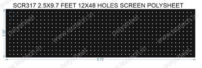 SCR317	2.5X9.7 FEET 12X48 HOLES SCREEN TOTAL HOLES=576