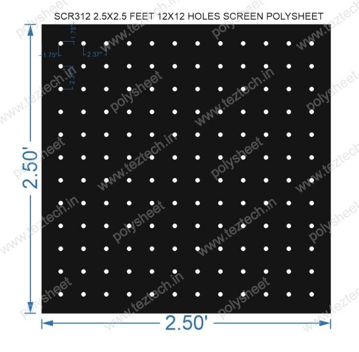 SCR312	2.5X2.5 FEET 12X12 HOLES SCREEN TOTAL HOLES=144