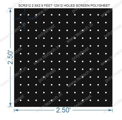 SCR312	2.5X2.5 FEET 12X12 HOLES SCREEN TOTAL HOLES=144