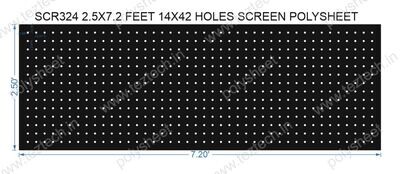 SCR324	2.5X7.2 FEET 14X42 HOLES SCREEN TOTAL HOLES=588