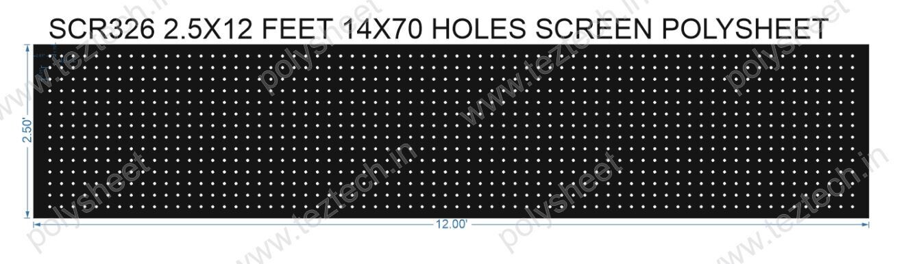 SCR326	2.5X12 FEET 14X70 HOLES SCREEN TOTAL HOLES=980