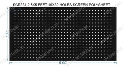 SCR331	2.5X5 FEET 16X32 HOLES SCREEN TOTAL HOLES=512