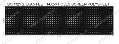 SCR325	2.5X9.5 FEET 14X56 HOLES SCREEN TOTAL HOLES=784