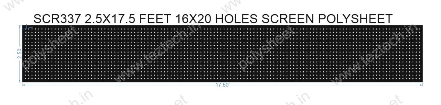SCR337	2.5X17.5 FEET 16X20 HOLES SCREEN TOTAL HOLES=320