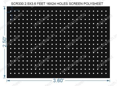 SCR330	2.5X3.6 FEET 16X24 HOLES SCREEN TOTAL HOLES=384