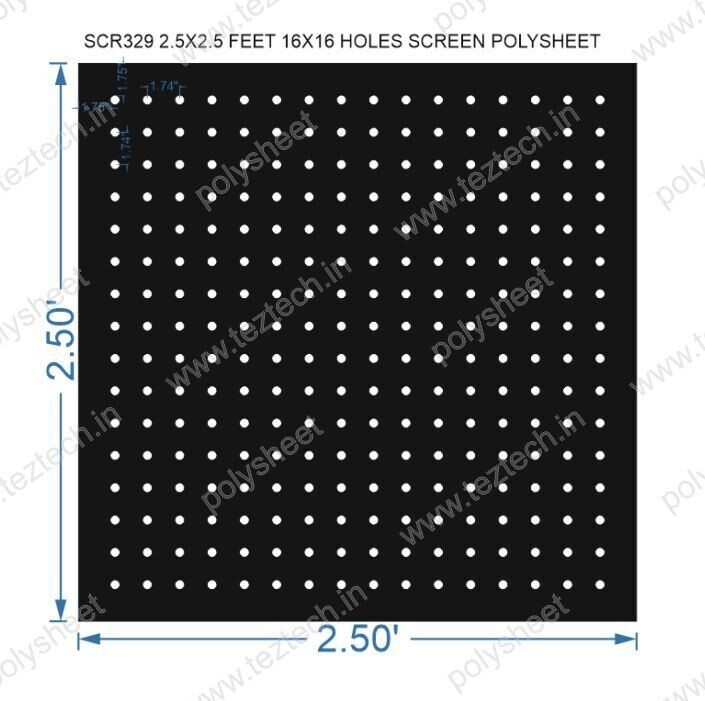 SCR329	2.5X2.5 FEET 16X16 HOLES SCREEN TOTAL HOLES=256