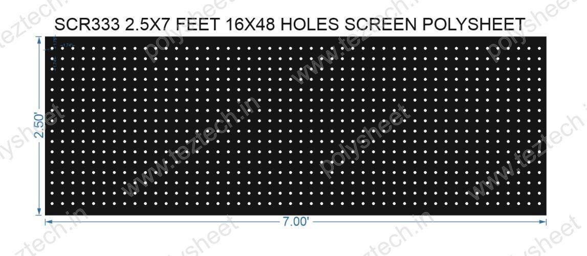 SCR333	2.5X7 FEET 16X48 HOLES SCREEN TOTAL HOLES=768