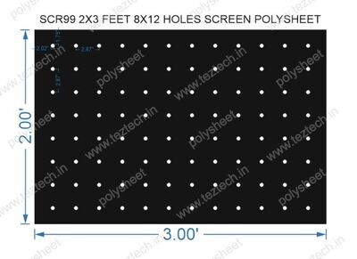 SCR99	2X3 FEET 8X12 HOLES SCREEN POLYSHEET