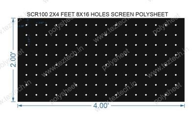 SCR100	2X4 FEET 8X16 HOLES SCREEN POLYSHEET