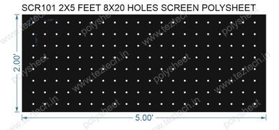 SCR101	2X5 FEET 8X20 HOLES SCREEN POLYSHEET