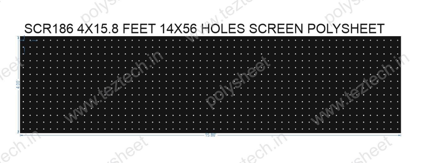 SCR186	4X15.8 FEET 14X56 HOLES SCREEN TOTAL HOLES=784