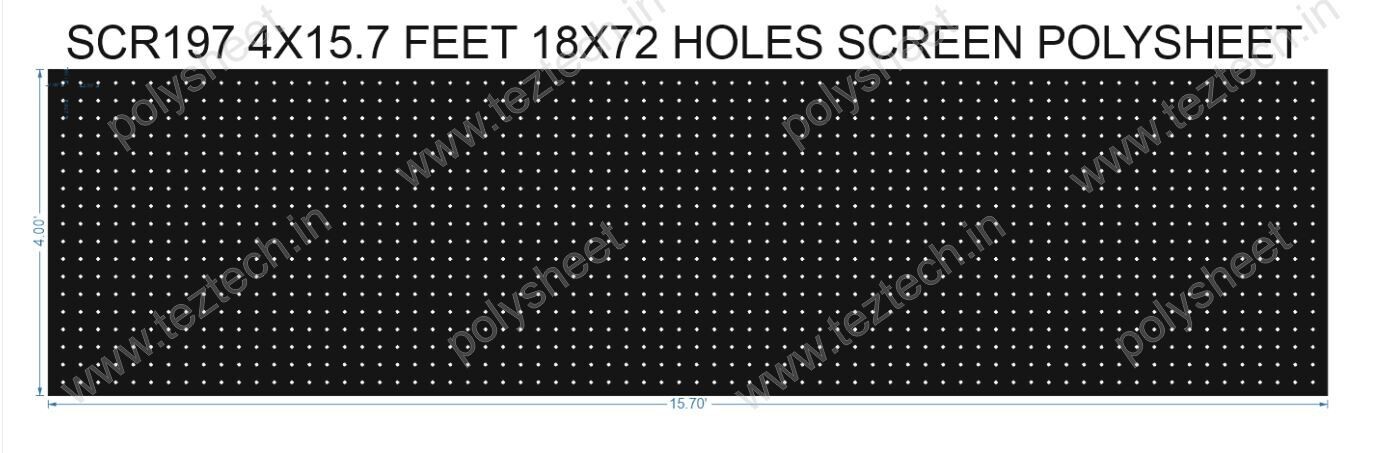 SCR197	4X15.7 FEET 18X72 HOLES SCREEN TOTAL HOLES=1296