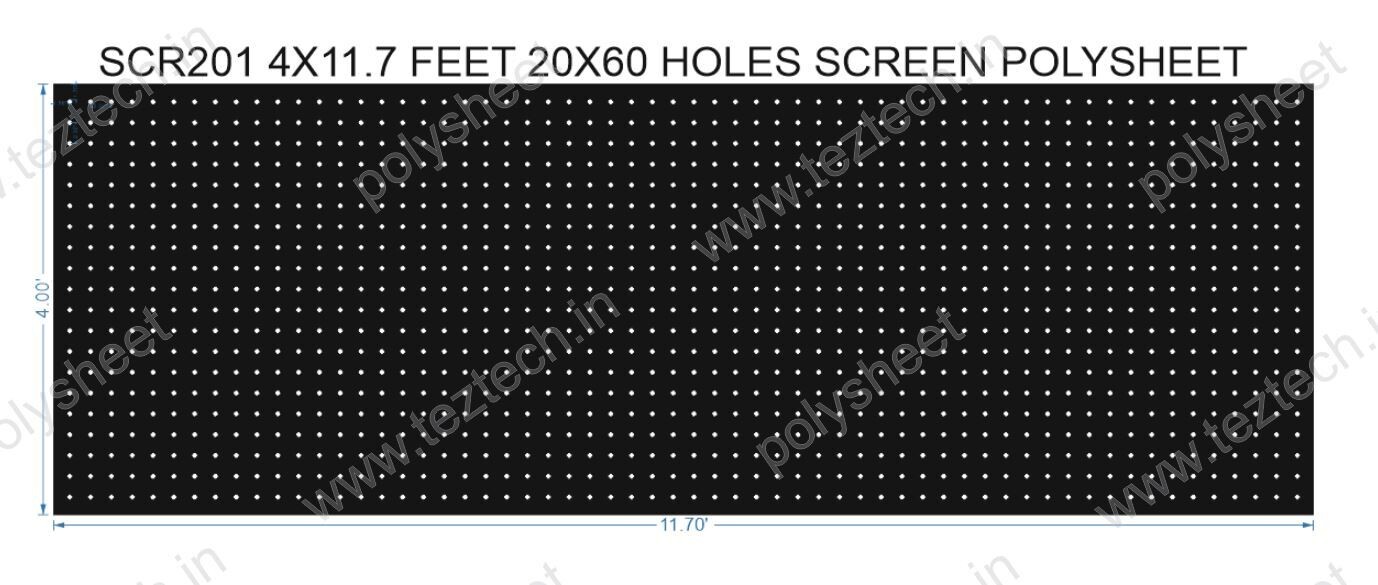 SCR201	4X11.7 FEET 20X60 HOLES SCREEN TOTAL HOLES=1200