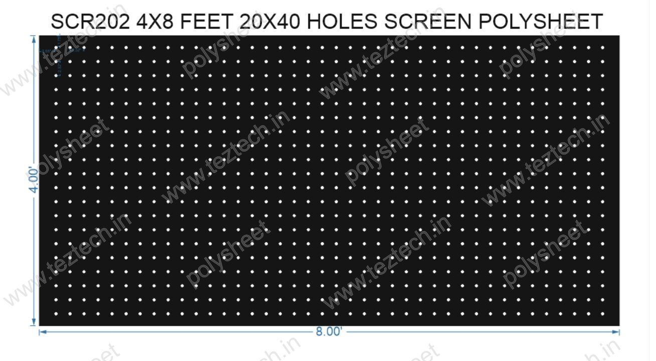 SCR202	4X8 FEET 20X40 HOLES SCREEN TOTAL HOLES=800