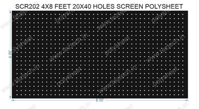 SCR202	4X8 FEET 20X40 HOLES SCREEN TOTAL HOLES=800