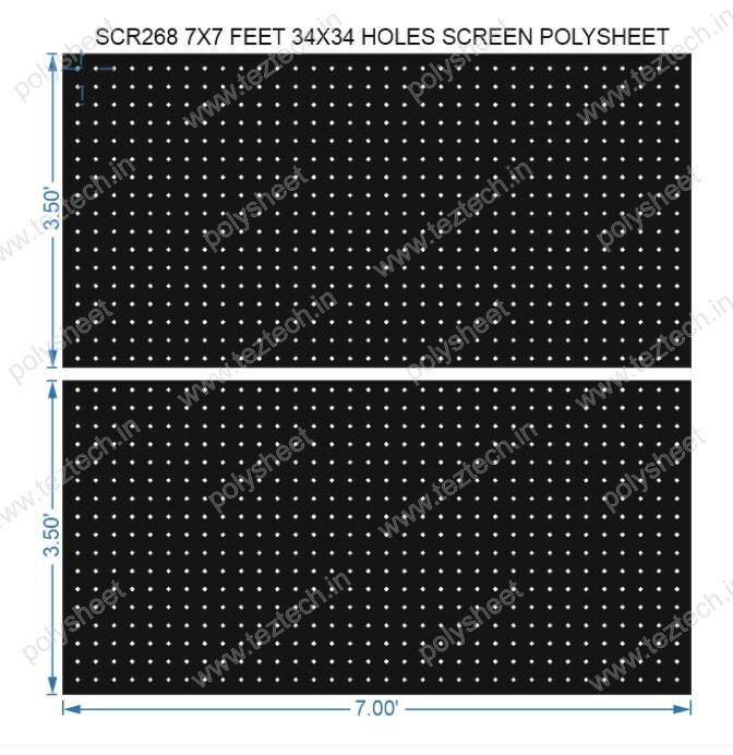 SCR268	7X7 FEET 34X34 HOLES SCREEN TOTAL HOLES=1156