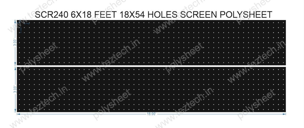 SCR240	6X18 FEET 18X54 HOLES SCREEN TOTAL HOLES=972