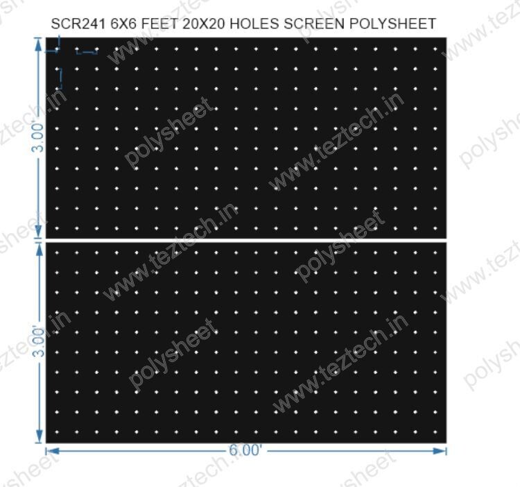 SCR241	6X6 FEET 20X20 HOLES SCREEN TOTAL HOLES=400