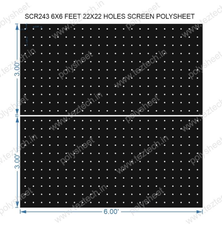 SCR243	6X6 FEET 22X22 HOLES SCREEN TOTAL HOLES=484