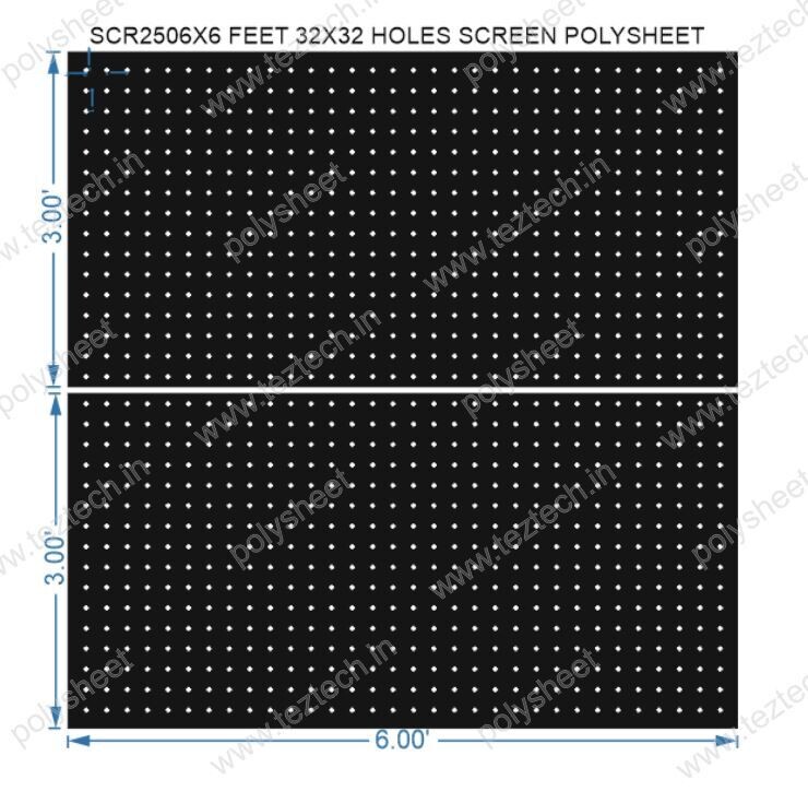 SCR250	6X6 FEET 32X32 HOLES SCREEN TOTAL HOLES=1024
