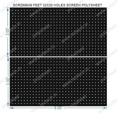 SCR250	6X6 FEET 32X32 HOLES SCREEN TOTAL HOLES=1024