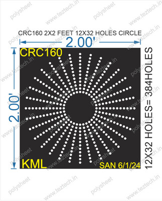 CRC160 2X2 FEET 12X32 HOLES CIRCLE POLYSHEET