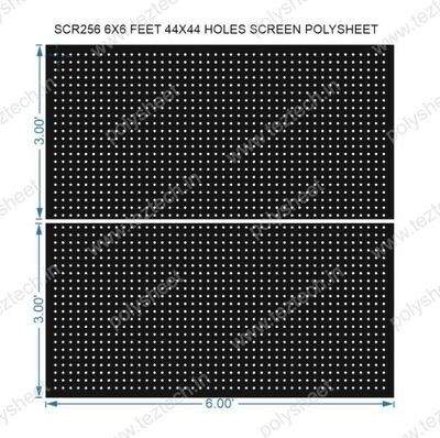 SCR256	6X6 FEET 44X44 HOLES SCREEN TOTAL HOLES=1936