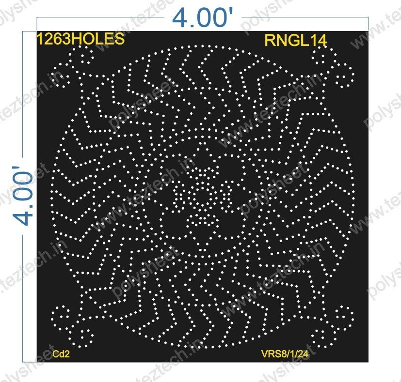 RNGL14 RANGOLI 4X4 FEET 1263HOLES