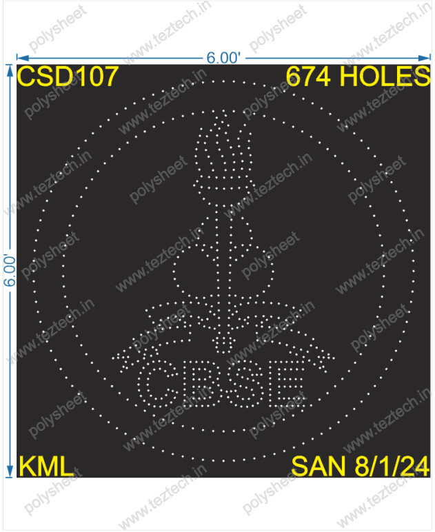 CSD107 CBSE 6X6FEET 674HOLES