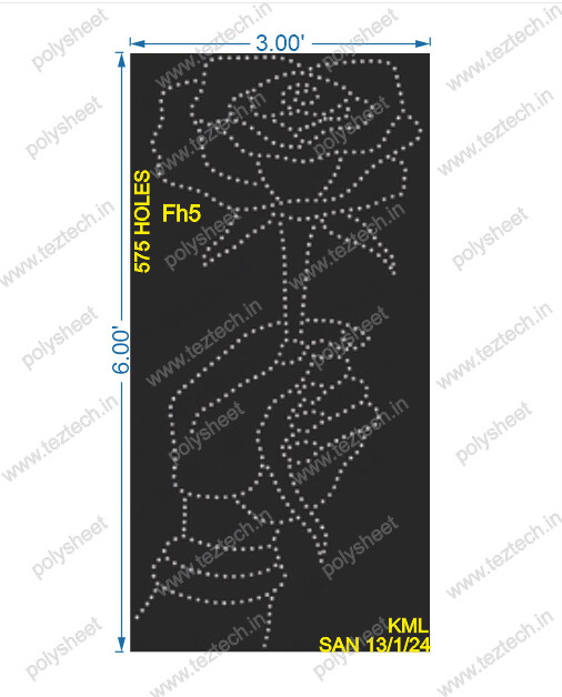 FH5	FLOWER WITH HAND 6X3 FEET 575 HOLES