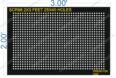 SCR98 2X3 FEET 25X40 HOLES SCREEN TOTAL HOLES=1000