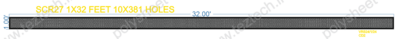 SCR27 1X32 FEET 10X381 HOLES SCREEN TOTAL HOLES=3810