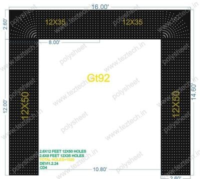 GT92 GATE IN 4PARTS (2.6X12FT 12X50H &amp; 2.6X8FT 12X35H) TOTAL1020HOLES