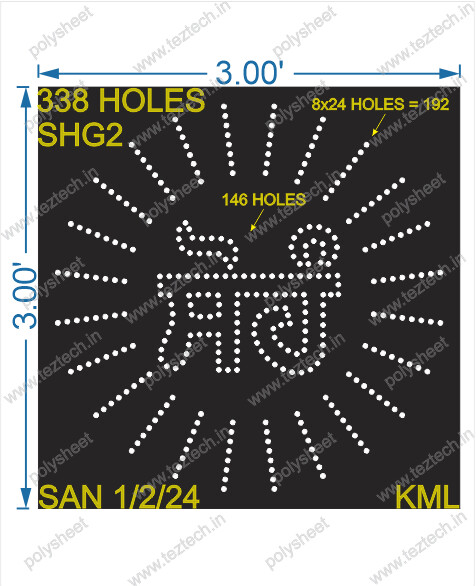 SHG2 SOHAG  3X3FEET 338HOLES