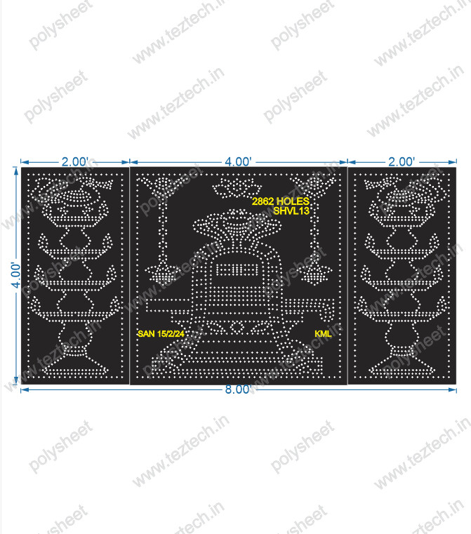 SHVL13 SHIVLING 4X8 FEET 2862HOLES