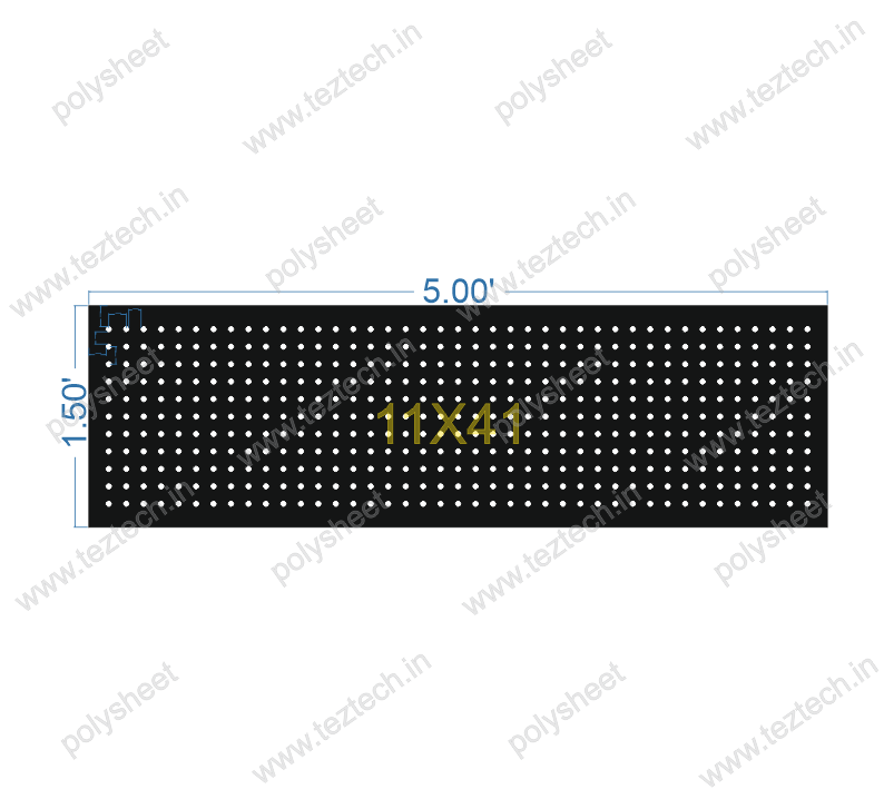 SCR440  1.5X5 FEET 11X41 HOLES SCREEN TOTAL HOLES=451