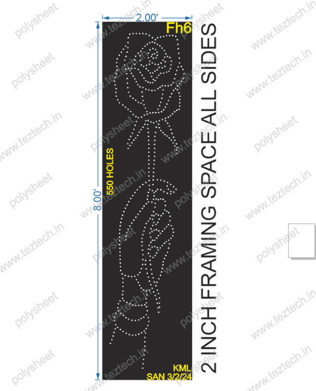 FH6	FLOWER WITH HAND 8X2 FEET 550 HOLES