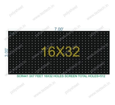 SCR441 3X7 FEET 16X32 HOLES SCREEN TOTAL HOLES=512