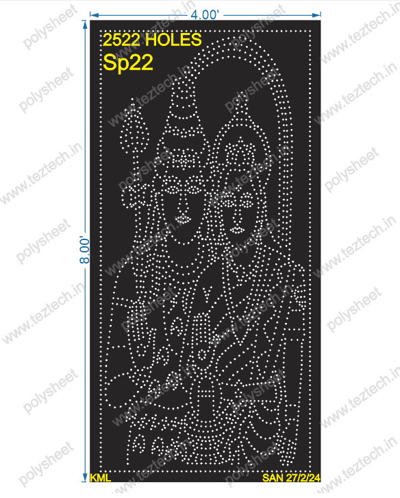 SP22 SHIV PARVATI 8X4 FEET 2522 HOLES