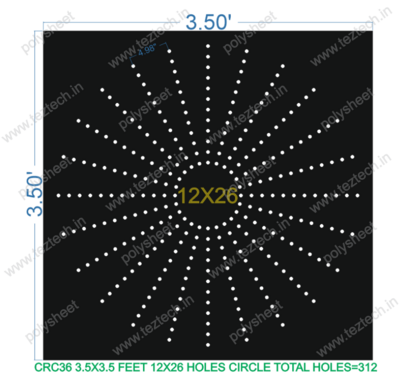 CRC36 3.5X3.5 FEET 12X26 HOLES CIRCLE TOTAL HOLES=312