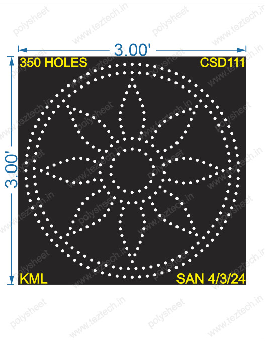 CSD111 CUSTOM DESIGN 3X3 FEET 350HOLES