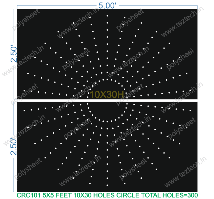 CRC101	5X5 FEET 10X30 HOLES CIRCLE TOTAL HOLES=300