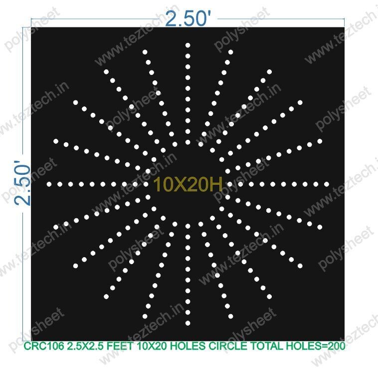 CRC106  2.5X2.5 FEET 10X20 HOLES CIRCLE TOTAL HOLES=200