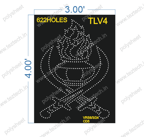 TLV4 TAALVAR 4X3 FEET 622 HOLES
