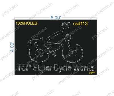 CSD113 CUSTOME DESIGN  4X6 FEET 1026 HOLES