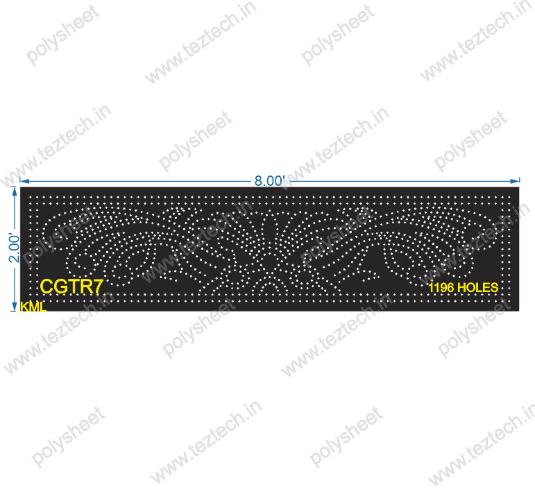 CGTR7 CURVE GATE ROW  2X8 FEET 1196 HOLES