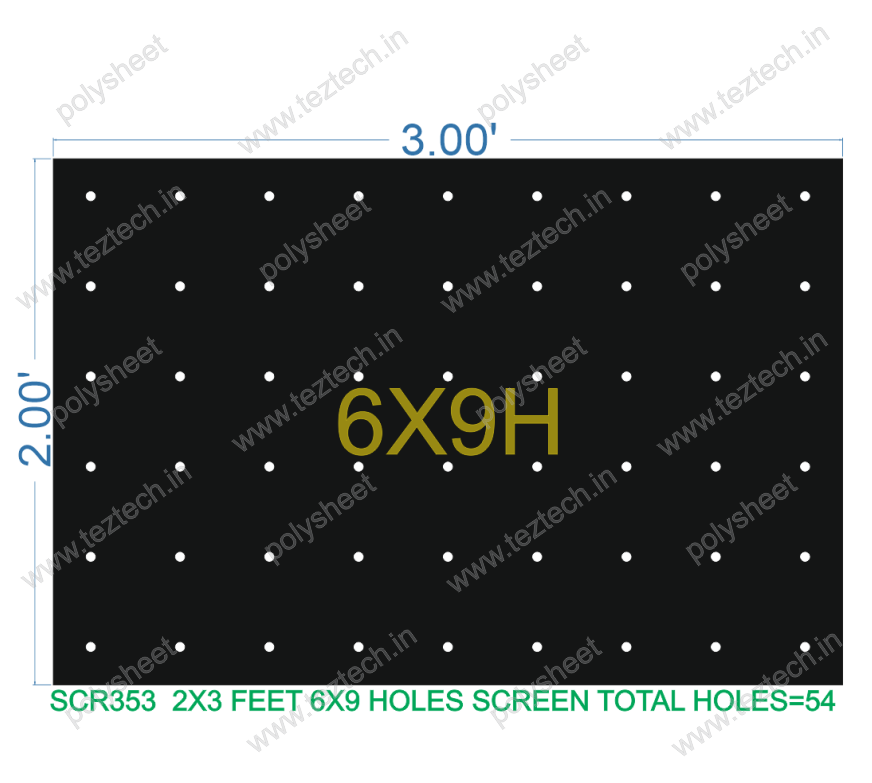 SCR353	2X3 FEET 6X9 HOLES SCREEN TOTAL HOLES=54